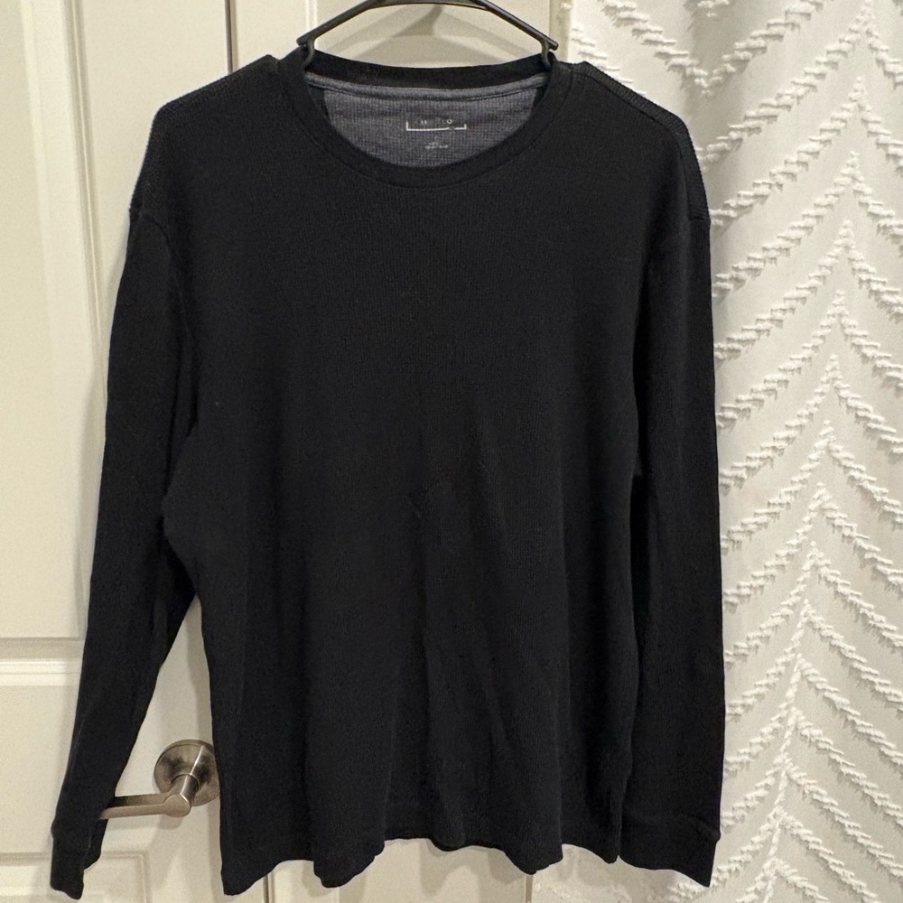 Club Room Black Long Sleeve Shirt